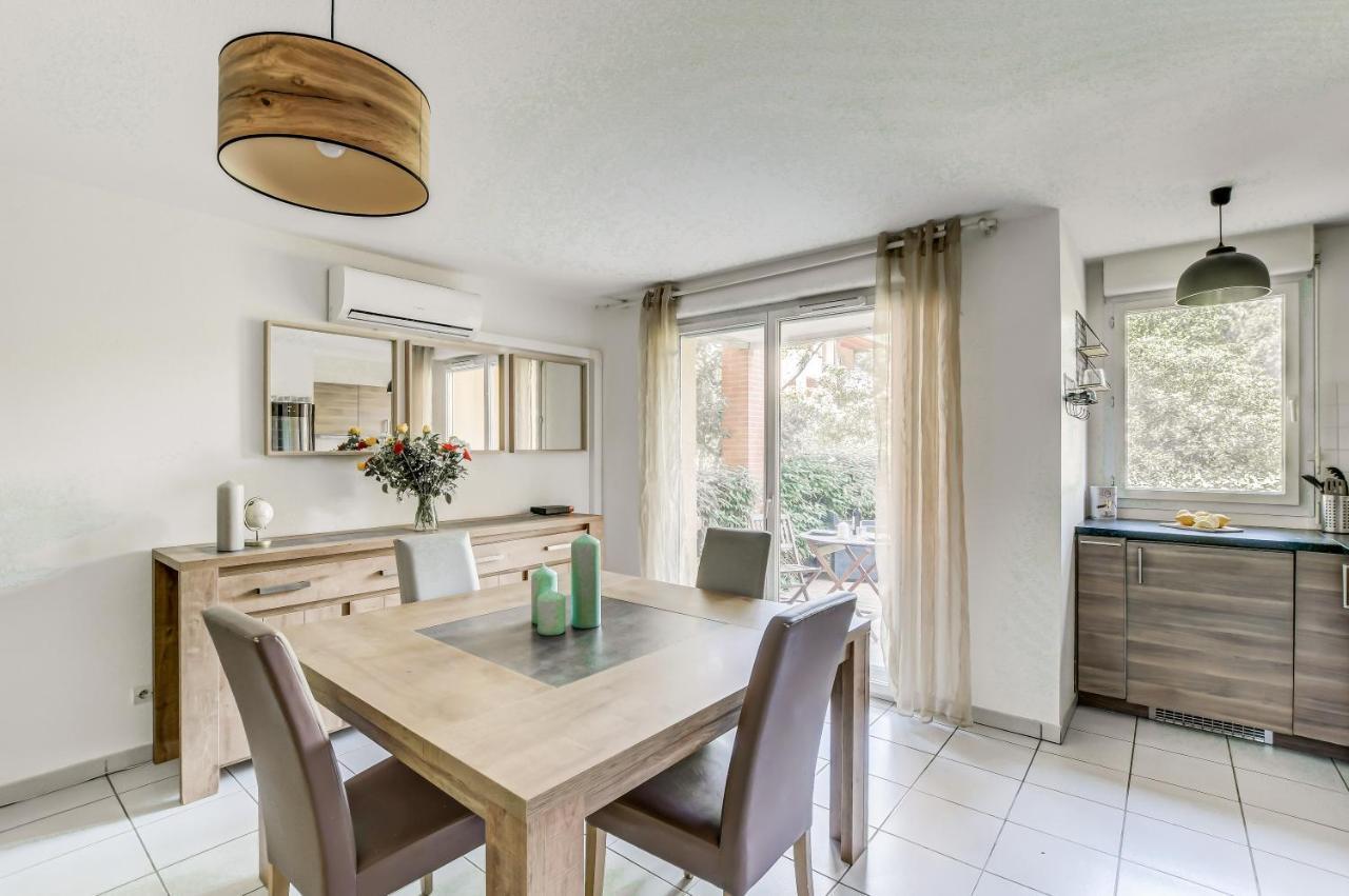 T2 Jardinet Avec Piscine, Parking Et Tennis Toulouse Exterior foto